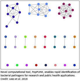Novel computational tool, PopPUNK, enables rapid identification of bacterial pathogensfor research and public health applications.